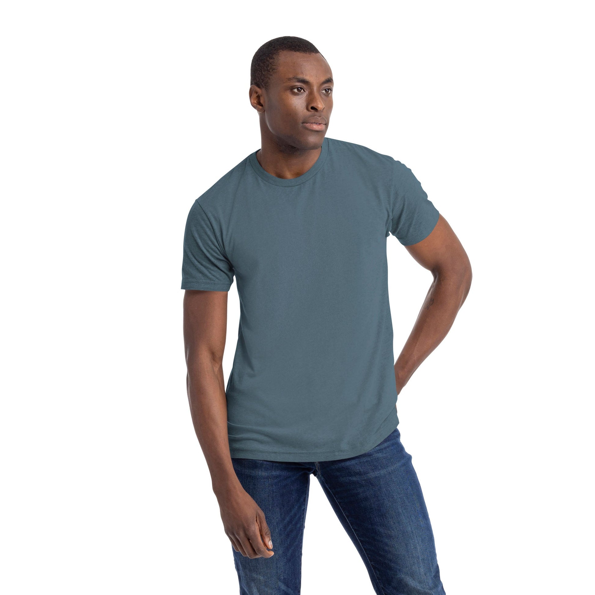 CVC T-Shirt Heather-Slate-Blue